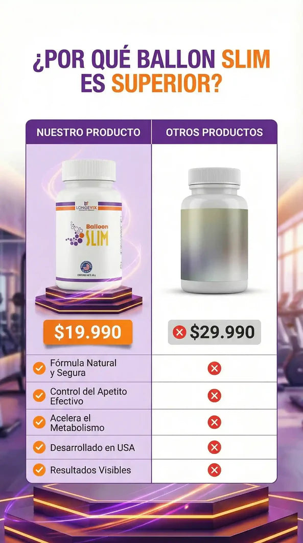 Balloon Slim 60 Cápsulas – Controla tu apetito y reduce porciones de forma natural.