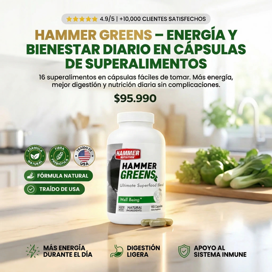 Hammer Greens | 16 Super Alimentos | 180 Cápsulas