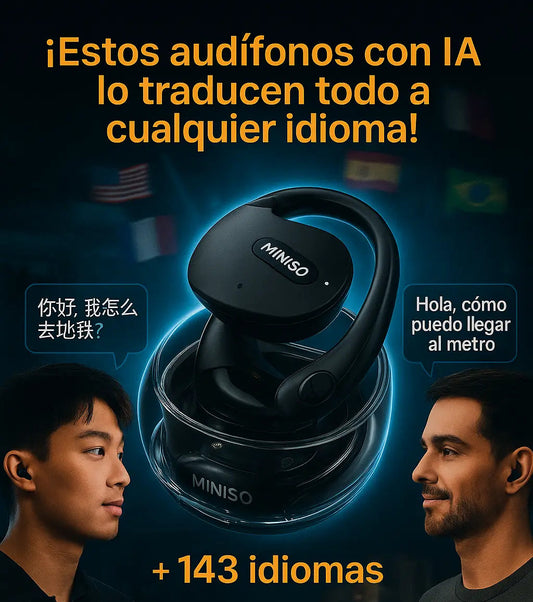 Audífonos E-Sound | Traduce +143 idiomas en tiempo real | Integrado con ChatGpt