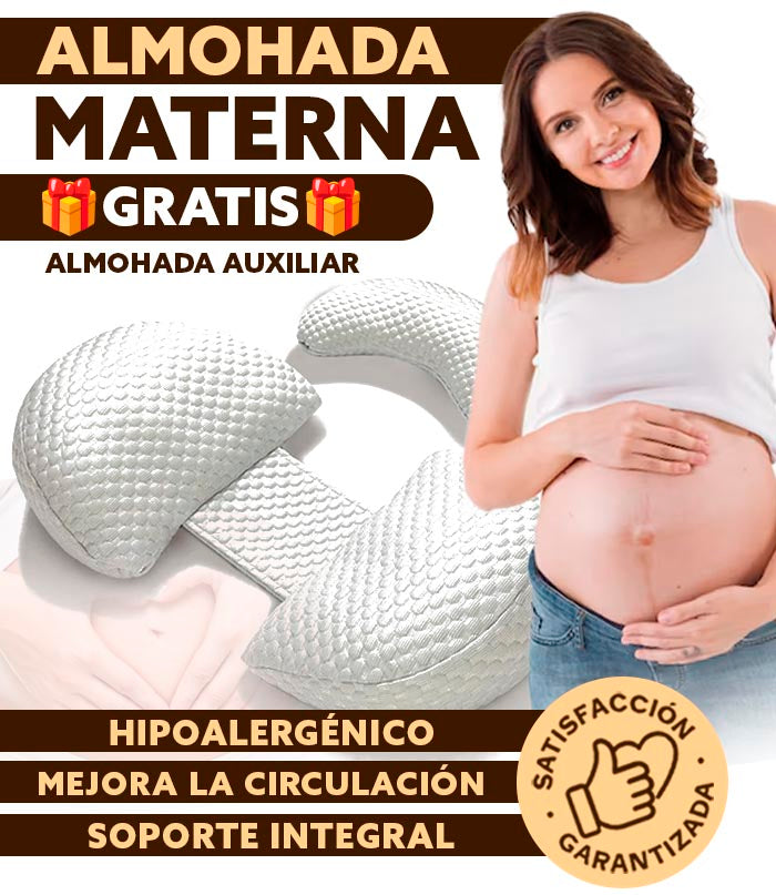 Almohada Ajustable Para Embarazo + Cojín Auxiliar !GRATIS!
